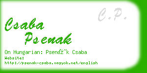 csaba psenak business card